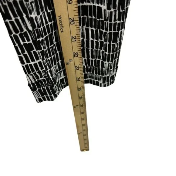 Soft Surroundings Womens XS Black & White Patterned Pants Stretch - Picture 5 of 7